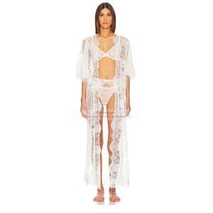 Kassiah White Lace Robe by homebodii